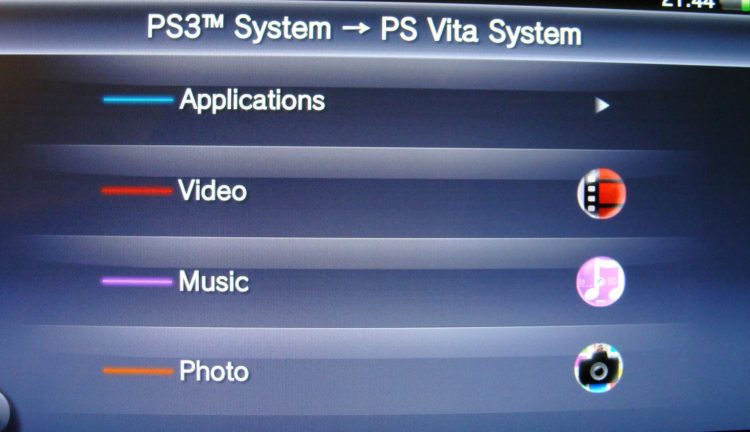 PS Vita data transfer type