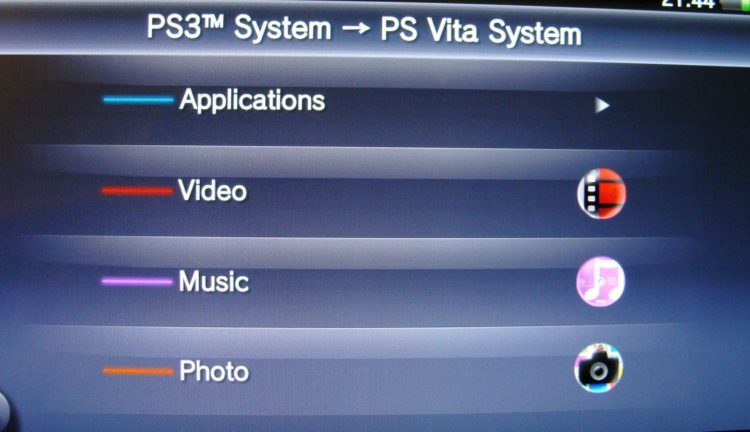 PS Vita data transfer type