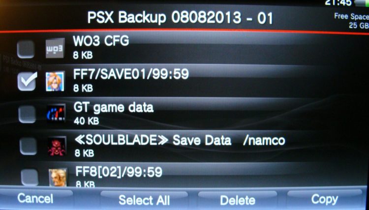 PS Vita data transfer PSX save