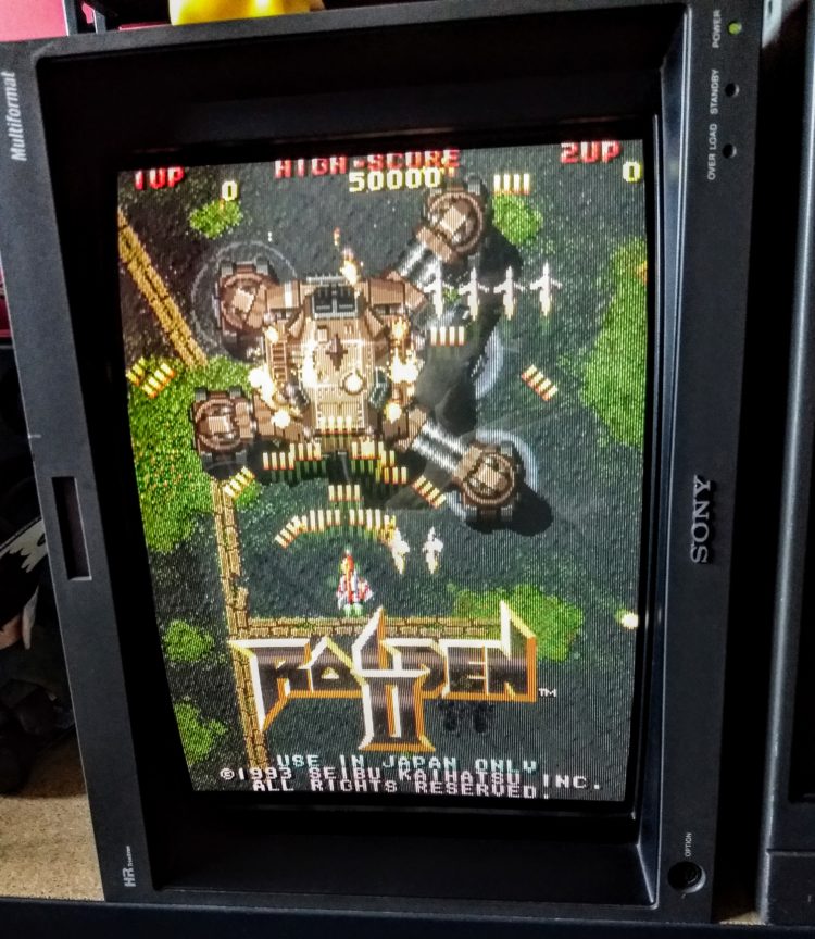 Raiden II PSX TATE CRT BVM